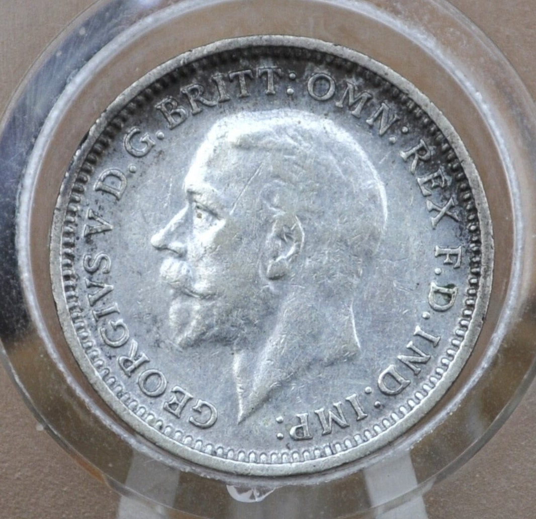 1928-1936 Great Britain Silver 3 Pence Silver - VF/XF Grades Conditions - King George - UK 3 Pence Great Britain Three Pence 50% Silver