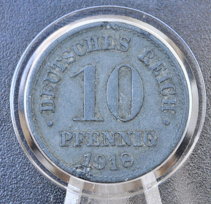 1917-1921 German 10 Pfennig Deutsches Reich - Great conditions - Second Reich of Germany 1917 - WWI Era German Coin - Ten Pfennig 1917