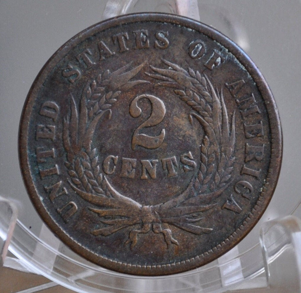 1865 Two Cent US Coin - G-XF (Good to Extremely Fine) Choose by Grade - Civil War Era - 2 Cent Piece 1865 Two Cent Coins