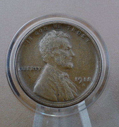 1918-S Wheat Penny - Choose By Grade / Condition, F-Xf - San Francisco Mint - Wwi Era Us Cent - 1918 S Wheat Ear Cent - 1918S