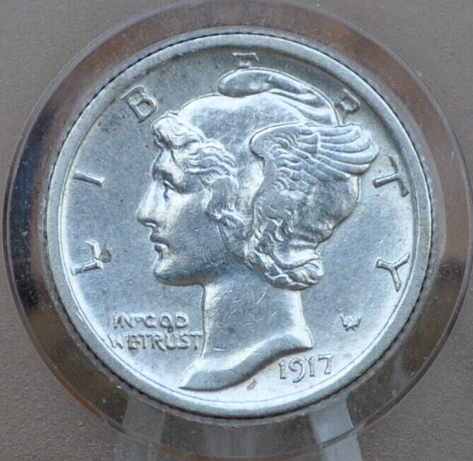 1917 Mercury Dime - Choose by Grade / Condition - Philadelphia Mint - 1917 Mercury Head - Silver Dime 1917