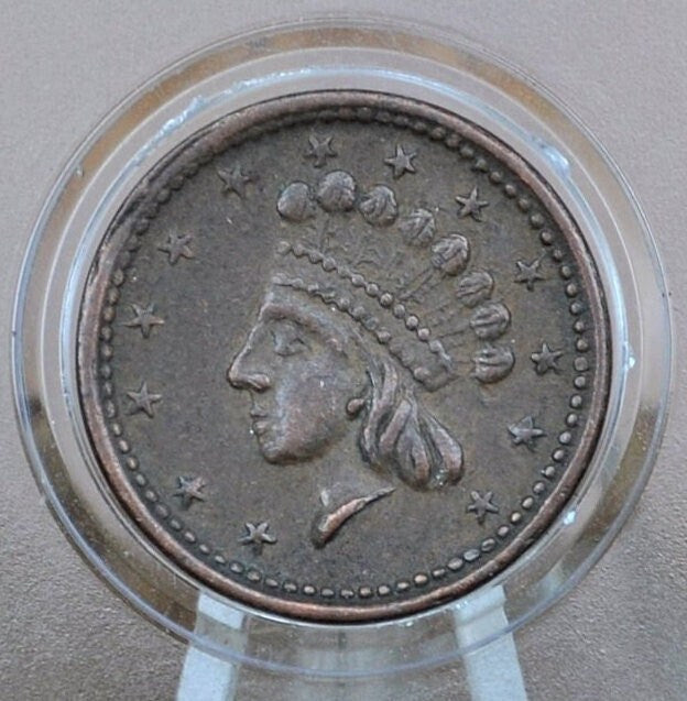 1864 Civil War Token - Union For Ever - XF (Extremely Fine) Condition - Indian Head 1864 Civil War Tokens