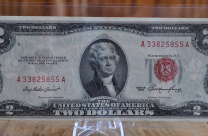 1953 Red Seal 2 Dollar Bill - ALL GRADES - Choose By Grade - 1953 Two Dollar United States Note 1953