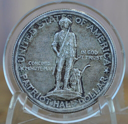 Authentic 1925 Patriot Half Dollar - VF-BU (Very Fine to Unc.) - Lexington-Concord Silver Commemorative Half Dollar Sesquicentennial Half