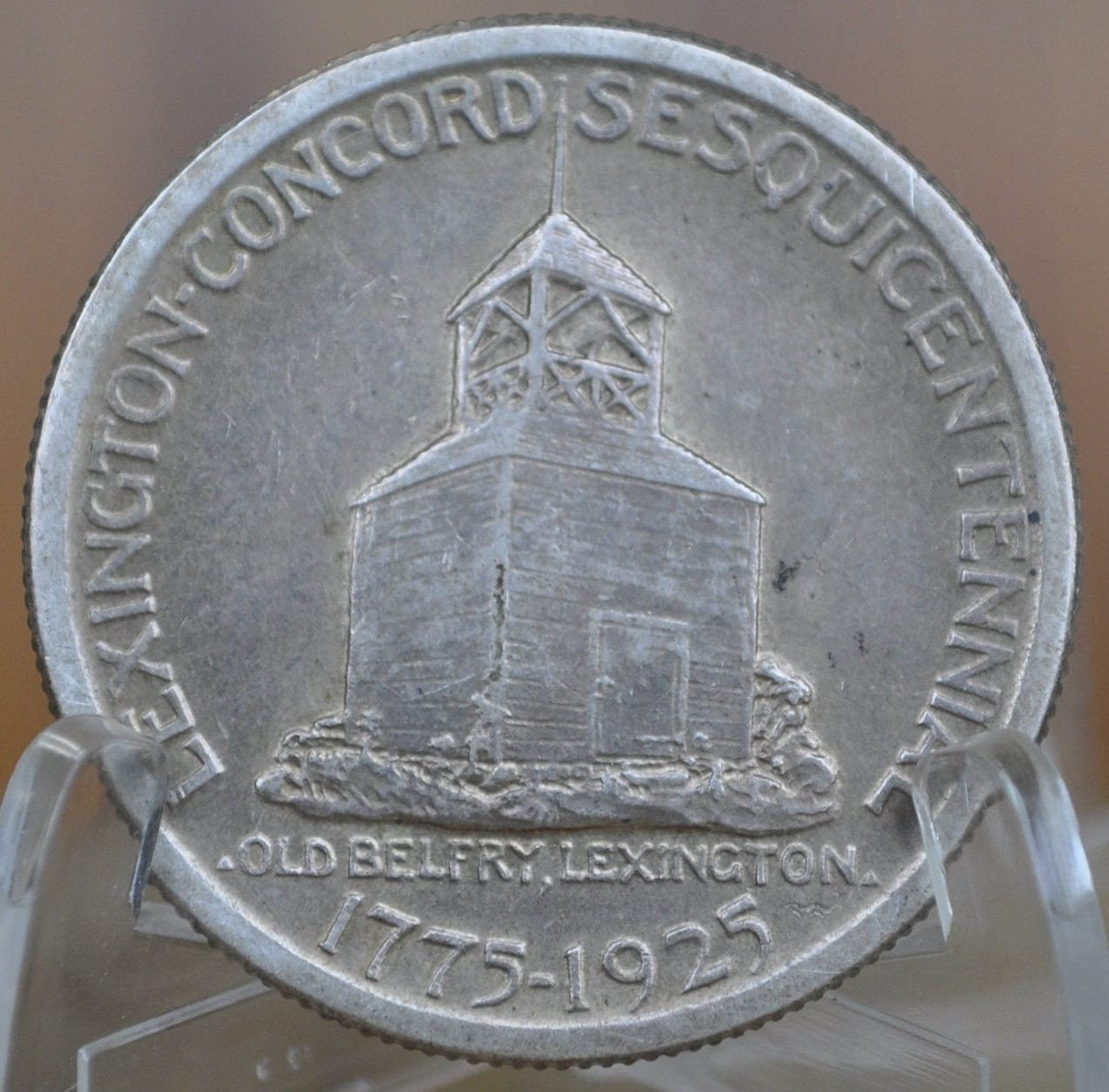 Authentic 1925 Patriot Half Dollar - VF-BU (Very Fine to Unc.) - Lexington-Concord Silver Commemorative Half Dollar Sesquicentennial Half