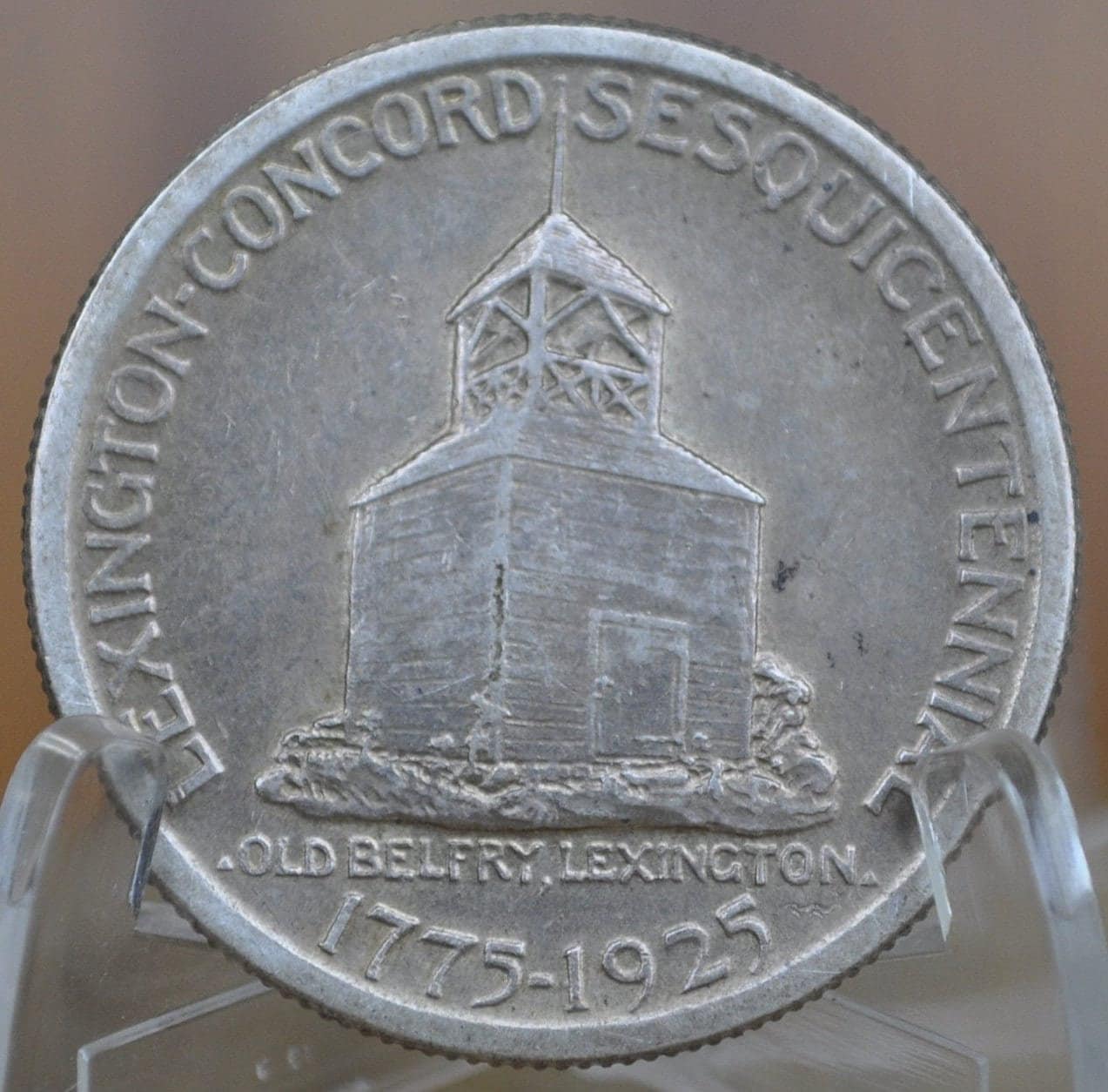 Authentic 1925 Patriot Half Dollar - VF-BU (Very Fine to Unc.) - Lexington-Concord Silver Commemorative Half Dollar Sesquicentennial Half