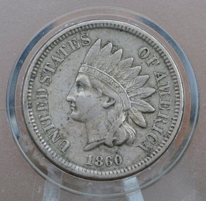 1860 Indian Head Penny - G-XF (Good to Very Fine), Choose by Grade -Round Bust 1860- Second year made - Indian Head Cent 1860 - Early Date