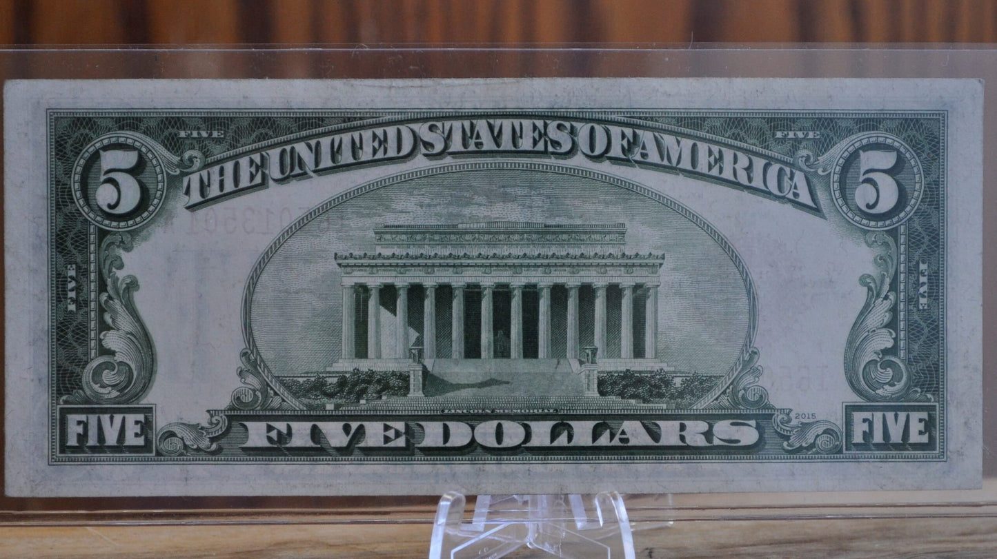 1928 5 Dollar US Note Red Seal - F-BU (Fine to Uncirculated) - Choose by Grade - 1928F Five Dollar US Note Red Seal 1928E Fr#1525-Fr1531