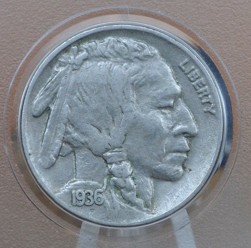 1936-D Buffalo Nickel - Vf-Au (Very Fine To About Uncirculated) Choose By Grade - Denver Mint Indian Head Nickel 1936 D 1936 Nickel D Mint