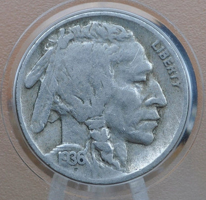 1936-D Buffalo Nickel - Vf-Au (Very Fine To About Uncirculated) Choose By Grade - Denver Mint Indian Head Nickel 1936 D 1936 Nickel D Mint
