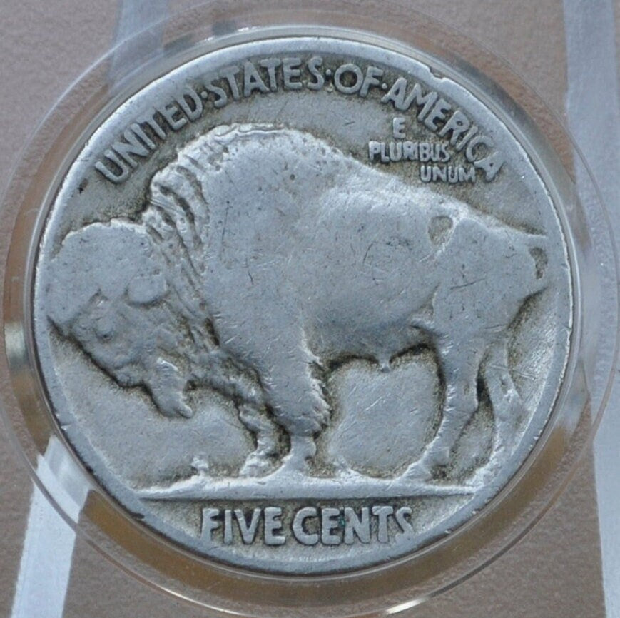 1919 Buffalo Nickel - VG-VF (Very Good to Very Fine); Choose by Grade - Philadelphia Mint - Clear Date - 1919P / 1919-P Indian Head Nickel