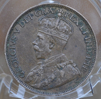 1920 Canadian Cent - Choose by Grade - VF-XF (Very to Extremely Fine) - King George V One Cent Canada 1920 Large Size - 1920 Canadian Penny