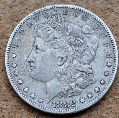 1882 S Morgan Silver Dollar - XF-BU (Extremely Fine to Uncirculated) Choose by Grade - 1882 S Morgan Dollar Silver Dollar 1882 S