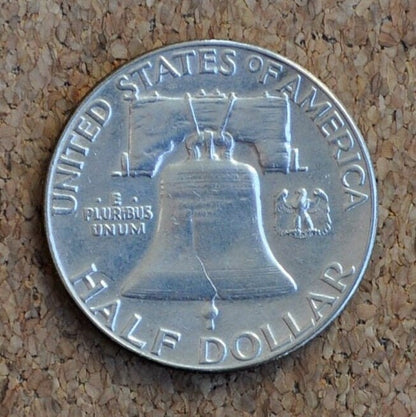 1956 Franklin Half Dollar- XF/AU (Extra Fine to About Uncirculated) - Good Date - 1956P Silver Half Dollar - Philadelphia Mint