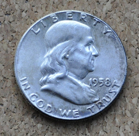 1958 P&D Franklin Half Dollar - Choose by Mint and Grade - 1958 D Franklin Silver Half Dollar 1958 P Franklin Silver Half Dollar
