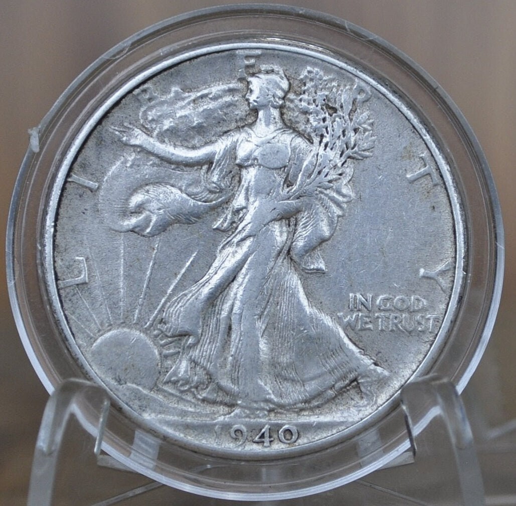 1940 Walking Liberty Silver Half Dollar - Choose by Grade / Condition - Philadelphia Mint - 1940P, 1940-P Walking Liberty 1940 WLH