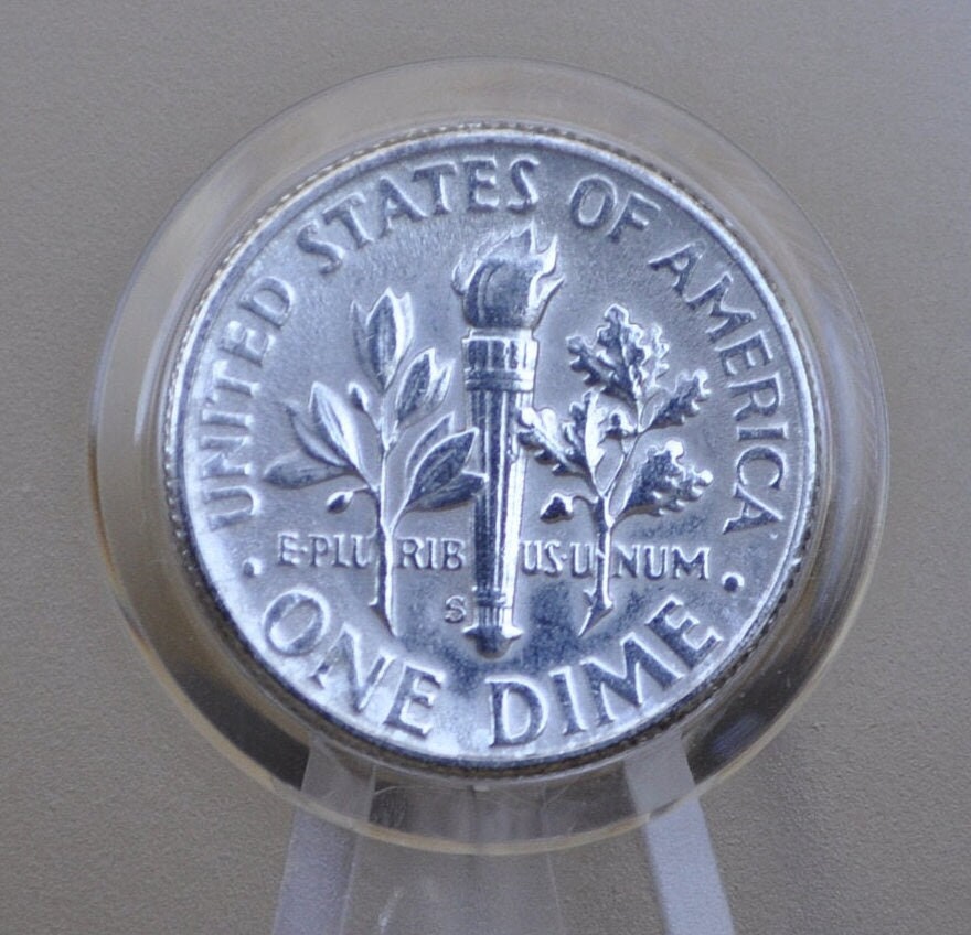 1952-D Roosevelt Silver Dime - Circulated to BU Grade / Condition - Denver Mint - 1952 D Roosevelt Dime 1952 D Dime