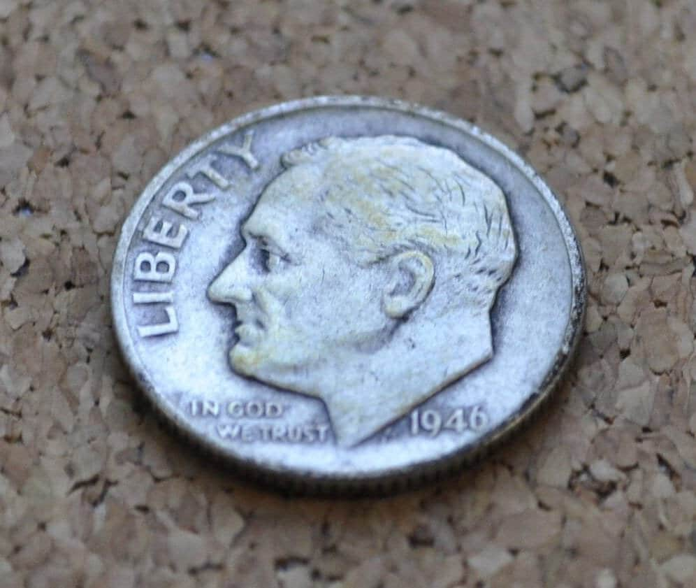 1946 PDS Roosevelt Silver Dimes - Choose Mint and Grade - Roosevelt Dime 1946 P, 1946 D Dime, 1946 S Dime - Circulated & Uncirculated Dimes