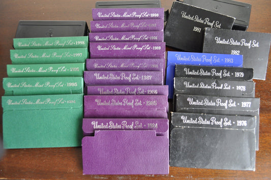 1969-1998 United States Mint Proof Sets - Choose by Date - 70s, 80s, 90s Proof Set - US Mint Sets 1970s, 1980's 1990's - San Francisco Mint