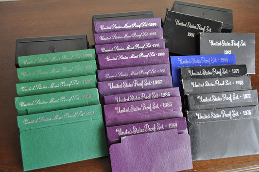 1969-1998 United States Mint Proof Sets - Choose by Date - 70s, 80s, 90s Proof Set - US Mint Sets 1970s, 1980's 1990's - San Francisco Mint