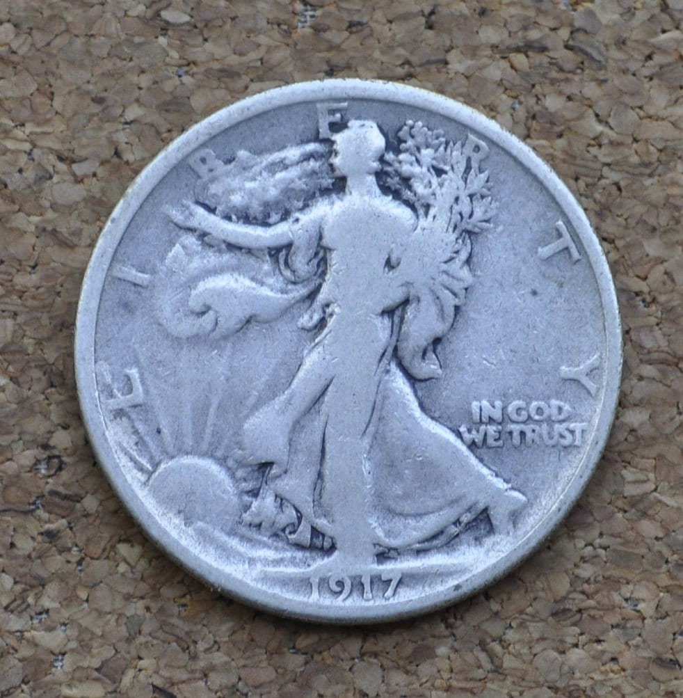 1917 Walking Liberty Silver Half Dollar - Choose by Grade - Philadelphia Mint - 1917-P Walking Liberty Half Dollar - 1917 P Half Dollar