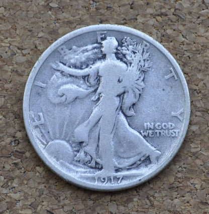 1917 Walking Liberty Silver Half Dollar - Choose by Grade - Philadelphia Mint - 1917-P Walking Liberty Half Dollar - 1917 P Half Dollar