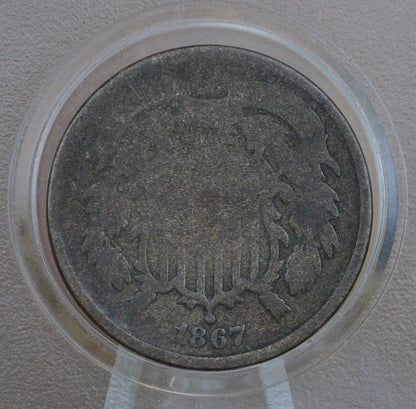 1867 Two Cent US Coin - Choose by Grade / Condition - Civil War Era - 2 Cent Piece 1867