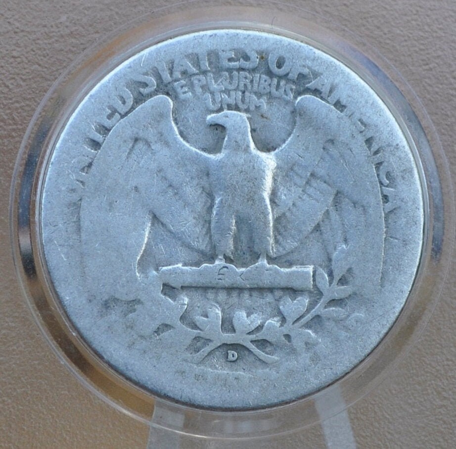 1939 D Washington Silver Quarter - G-VF (Good to Very Fine) Grade; Choose by Grade - Denver Mint - 1939D Quarter 1939 D