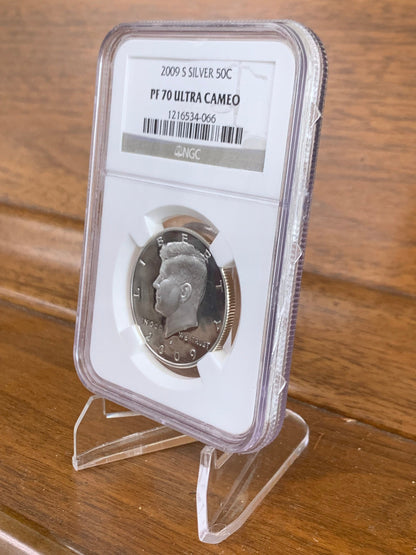 2009 S Silver Kennedy Half Dollar 50c - Graded by NGC PF70 Ultra Cameo