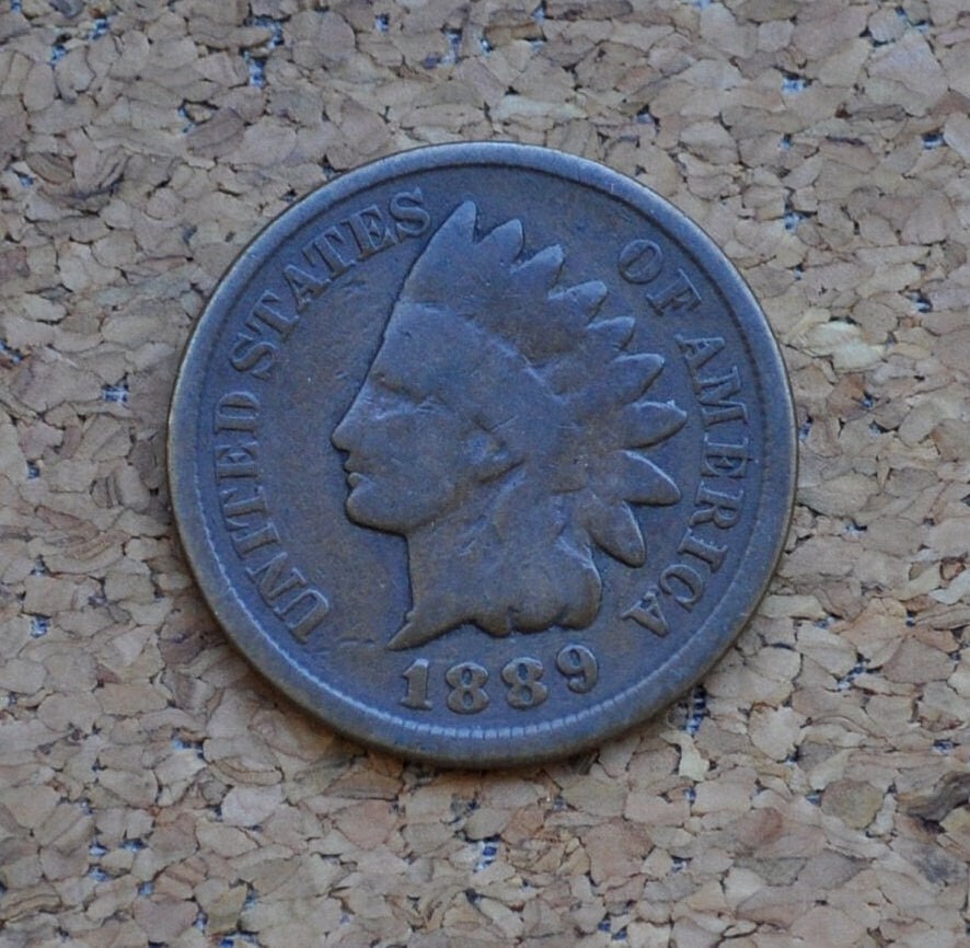 1889 Indian Head Penny - Choose by Grade / Condition, G-XF (Good to Extremely Fine) - 1889 Indian Head Cent - US One Penny 1889
