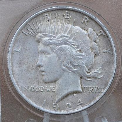 1924 Peace Silver Dollar - Choose by Grade XF-MS63 - 1924 P Silver Dollar - 1924 Silver Dollar Peace 1924 P - Philadelphia Mint
