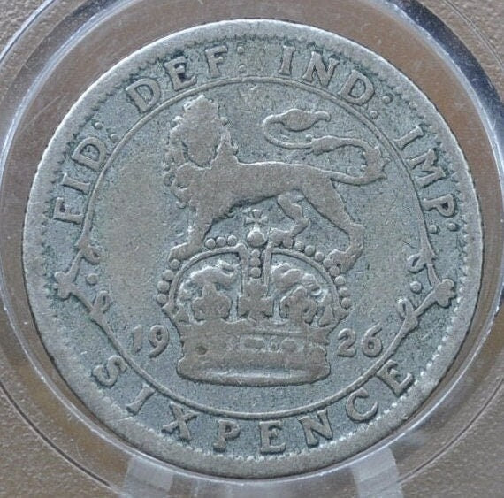 1920s Silver Sixpence Great Britain - Choose by Date - King George - 92.5% Silver - UK Six pence coins 6 Pence UK coins - Great for weddings