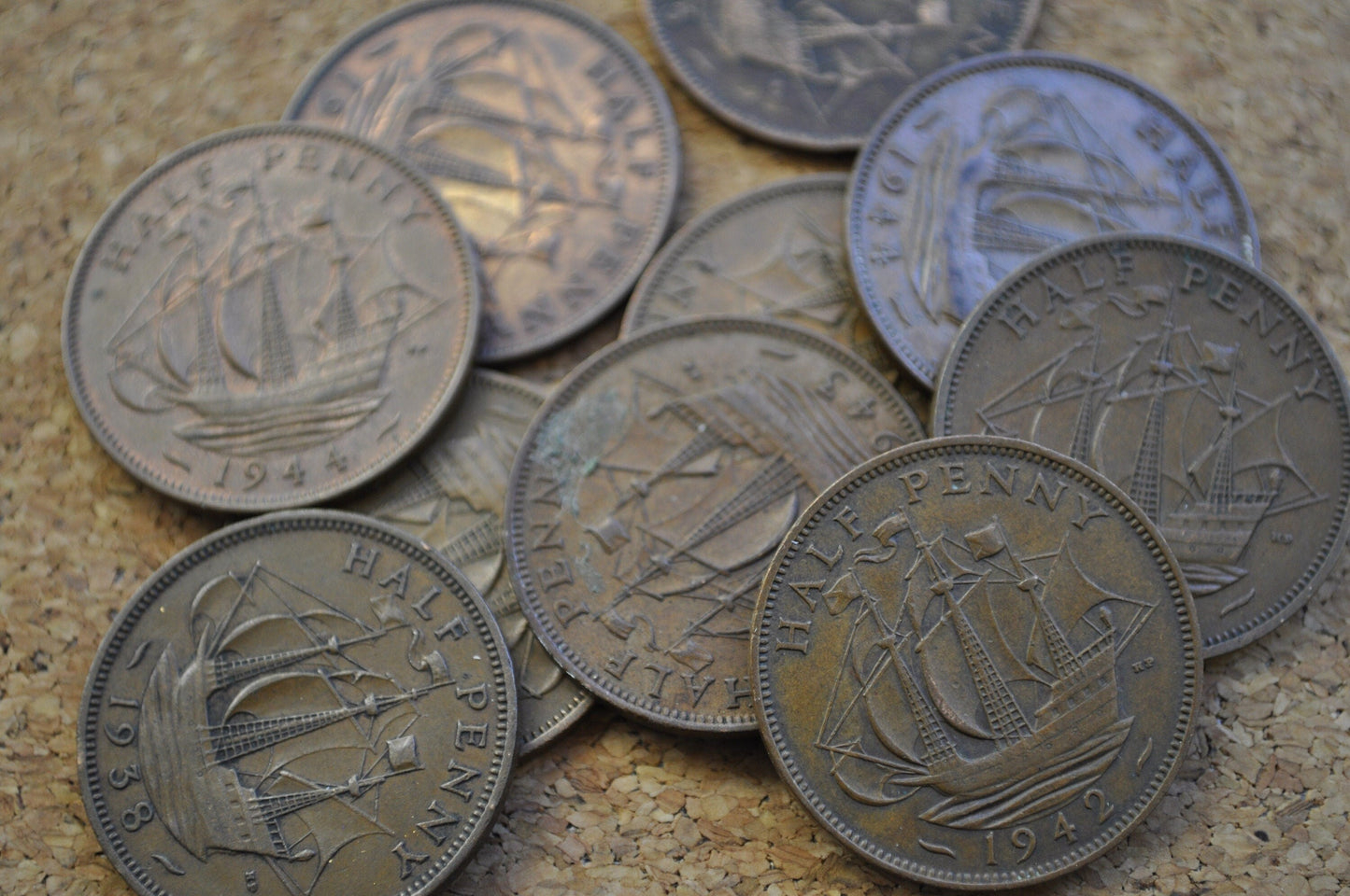 Uk Half Pennies - Choose By Date - Great Britain Half Penny 1910'S 20'S 30S 40'S 50'S 60'S Halfpenny, Ha'penny Uk Coins - All F To Au Grades