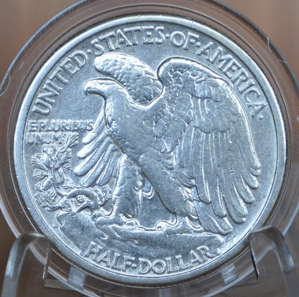 1941-D Walking Liberty Silver Half Dollar - VF (Very Fine to About Uncirculated) Choose by Grade -Denver Mint - 1941 D Half Dollar 1941D Wlh