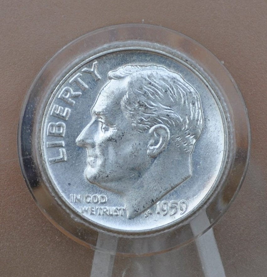1959 P and D Roosevelt Silver Dimes - Choose Mint and Grade - Roosevelt Dime 1959 P, 1959 D Dime - Circulated & Uncirculated Dimes
