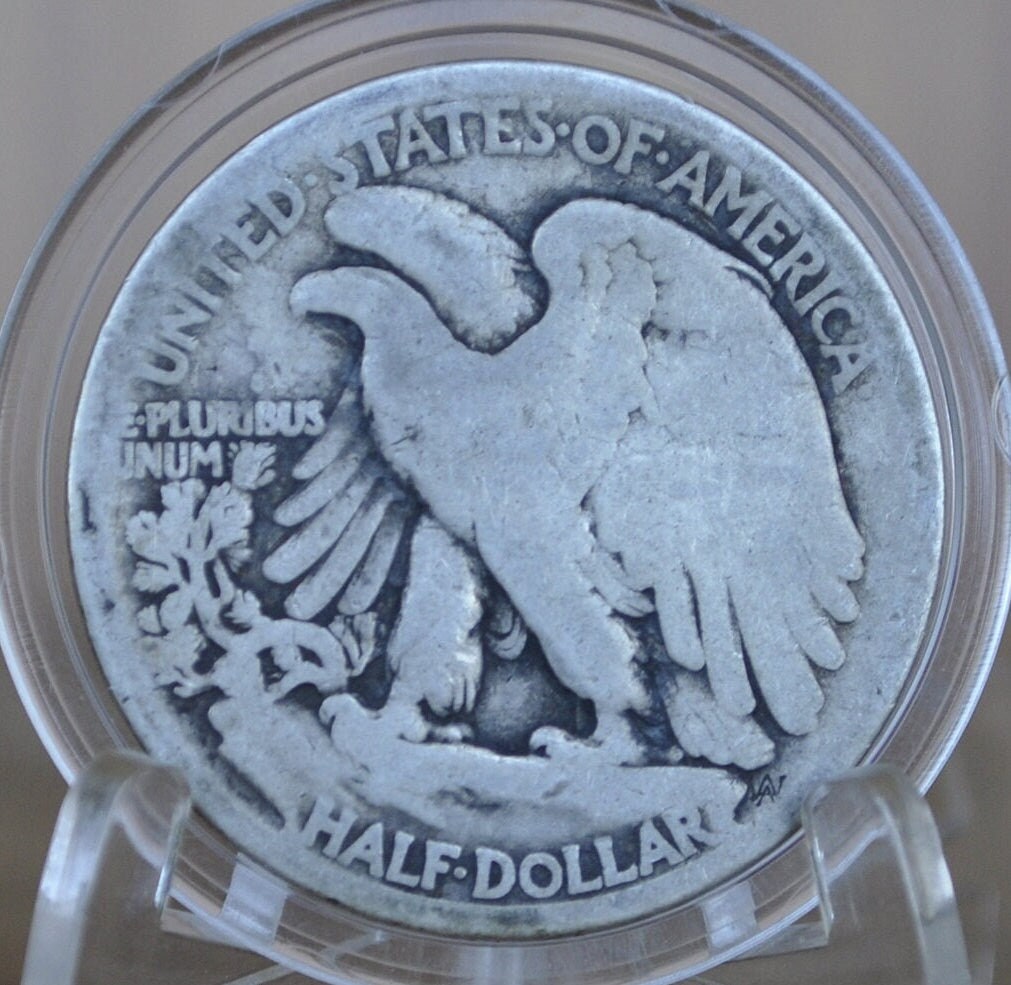 1916-D Walking Liberty Silver Half Dollar - G (Good) - Key Date - Denver Mint - 1916 D WLH - Half Dollar 1916 D Liberty Walking Half