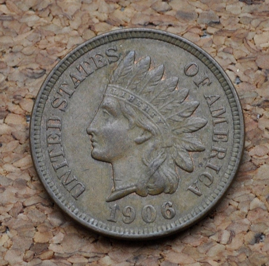 1906 Indian Head Penny - Choose by Grade / Condition - Great Detail - 1906 Indian Head Cent - Cent 1906 Penny