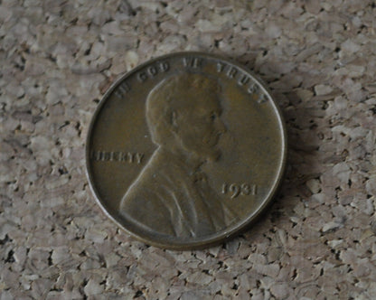 1931 Wheat Penny - F-XF (Fine to Extremely Fine) Grade / Condition - Great Depression - 1931 P Wheat Ear Cent