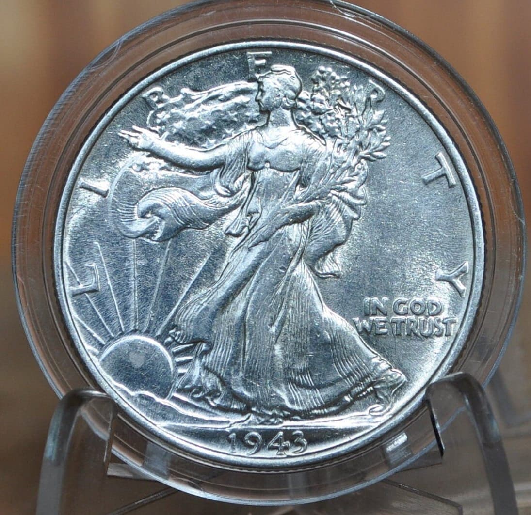 1943 Walking Liberty Silver Half Dollar - Choose by Grade VF-BU (Very Fine to Uncirculated) -Philadelphia Mint- 1943 P Walking Liberty