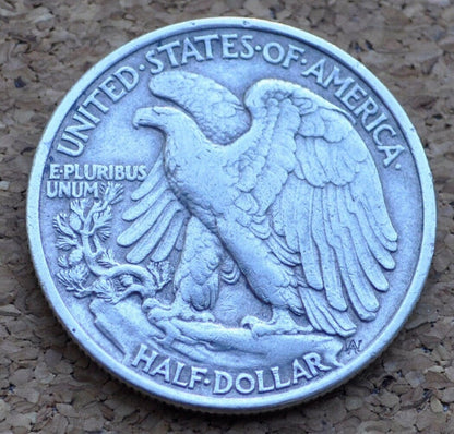 1943 Walking Liberty Silver Half Dollar - Choose by Grade VF-BU (Very Fine to Uncirculated) -Philadelphia Mint- 1943 P Walking Liberty