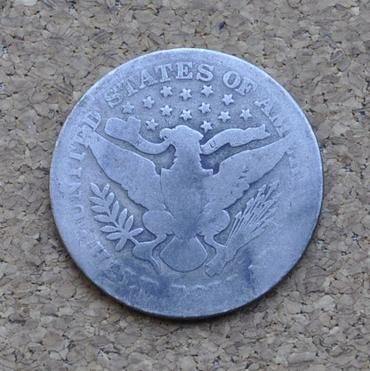 1897 Barber Silver Half Dollar - AG (About Good) Condition - Philadelphia Mint - 1897 Liberty Head Half Dollar - 1897 P Liberty Head Half