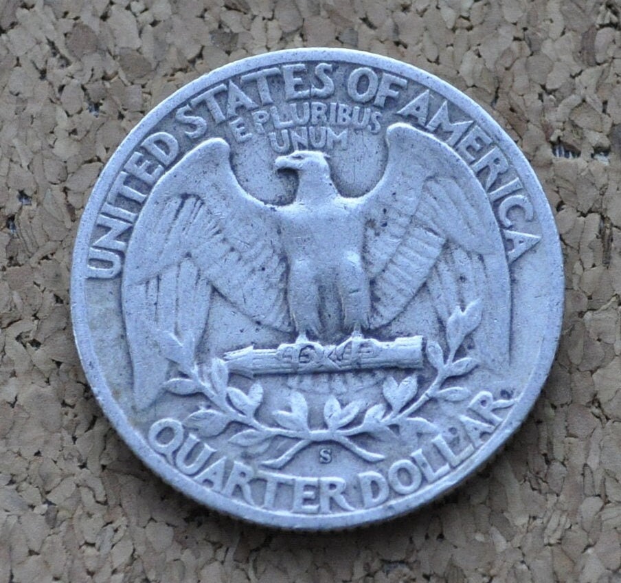 1944 S Washington Quarter - F-AU (Fine to About Uncirculated) Grades; Choose by grade - San Francisco Mint - Silver Quarter - 1944 S Quarter