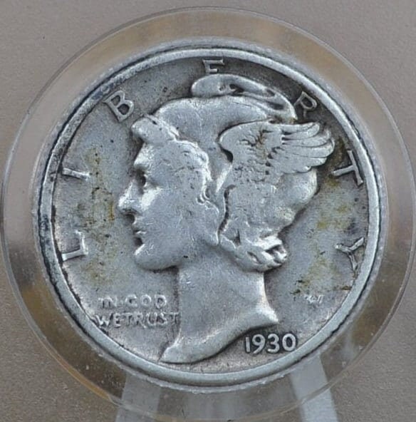 1930 Mercury Silver Dime - Choose by Grade - Great Detail - 1930P Mercury Head / 1930 P Liberty Head Dime - Winged Liberty Head 1930P