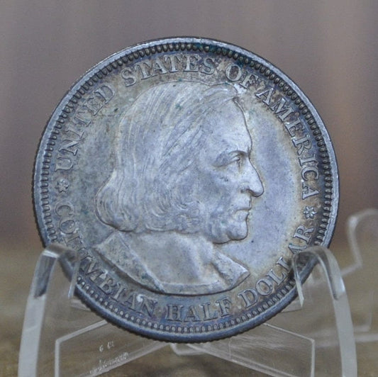 1893 Columbian Silver Commemorative Half Dollar - Chicago Worlds Fair Half Dollar 1893 World's Columbian Exposition Half Dollar 1892