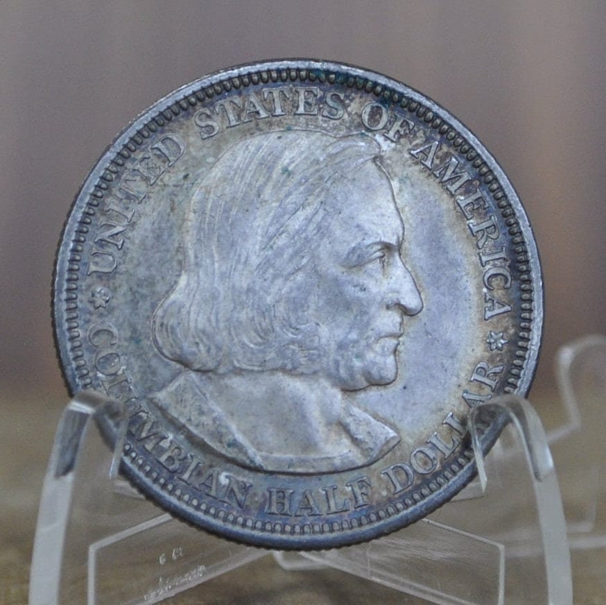 1893 Columbian Silver Commemorative Half Dollar - Chicago Worlds Fair Half Dollar 1893 World's Columbian Exposition Half Dollar 1892