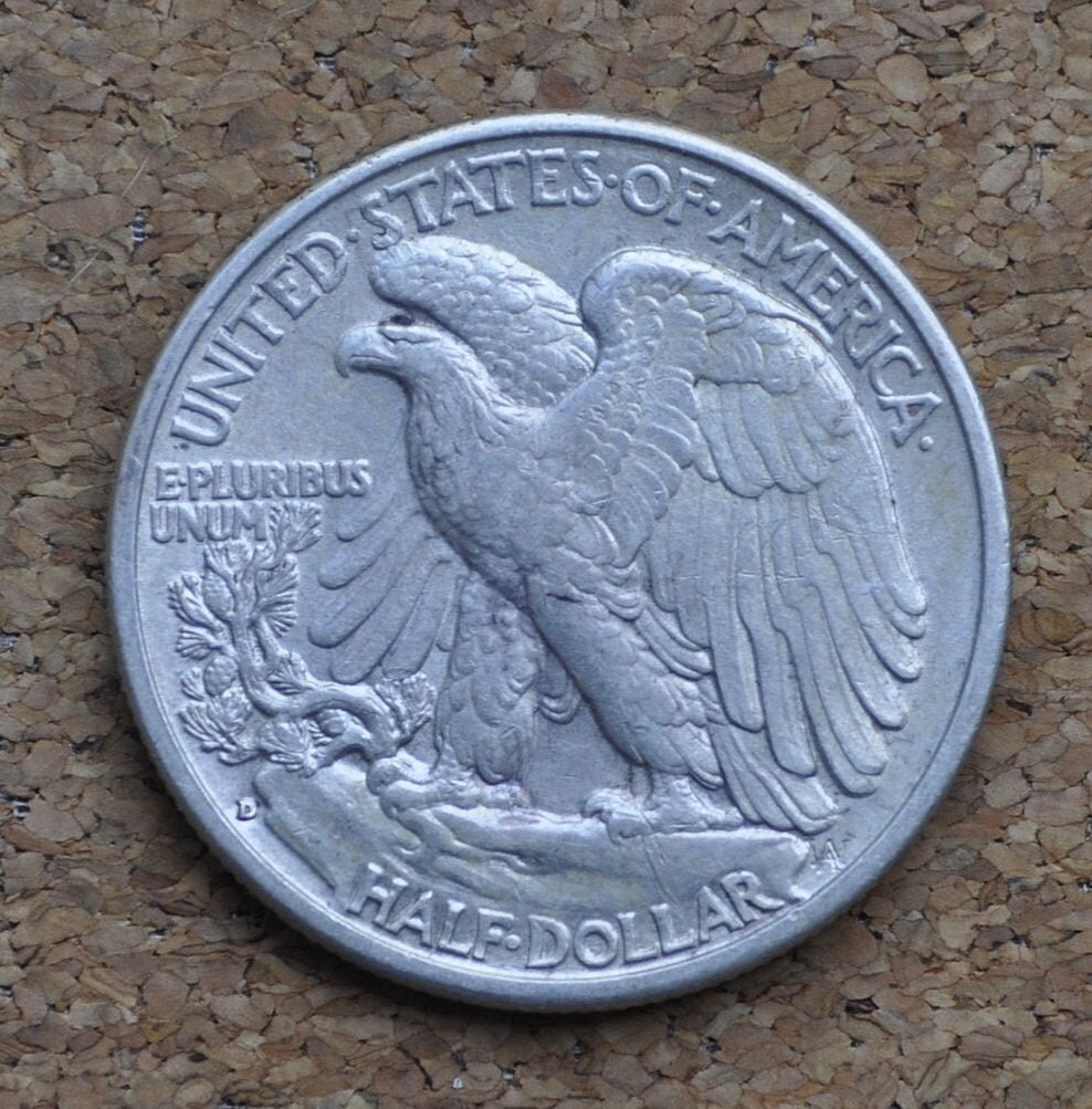 1935-D Walking Liberty Silver Half Dollar - Choose by Grade - Denver Mint - 1935-D Half Dollar / 1935D Liberty Half Dollar - 1935D WLH