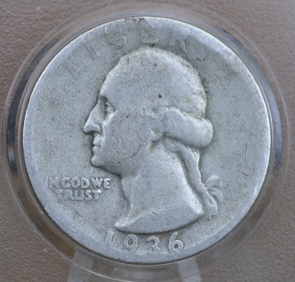 1936 Washington Quarter - G-XF (Good to Extremely Fine) Condition; Choose by Grade - Philadelphia Mint - 1936-P Washington Quarter