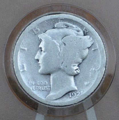 1921 P&D Mercury Silver Dimes -Key Date- Choose by Mint and Grade - Philadelphia and Denver Mints - 1921 Winged Liberty Head Dime 1921 Dime