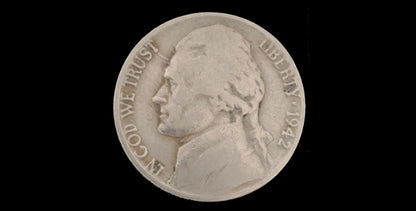 1942 Jefferson Nickel Type 1, P&D Mints - Jefferson Nickel 1942 Type One - Philadelphia and Denver Mints