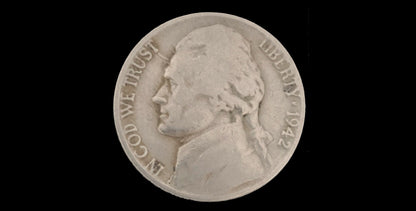 1942 Jefferson Nickel Type 1, P&D Mints - Jefferson Nickel 1942 Type One - Philadelphia and Denver Mints